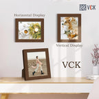 VCK 8x10 Frame Set of 3 - Brown, Wood Picture Frame with Exclusive Wood Grain, Wall Gallery Frame