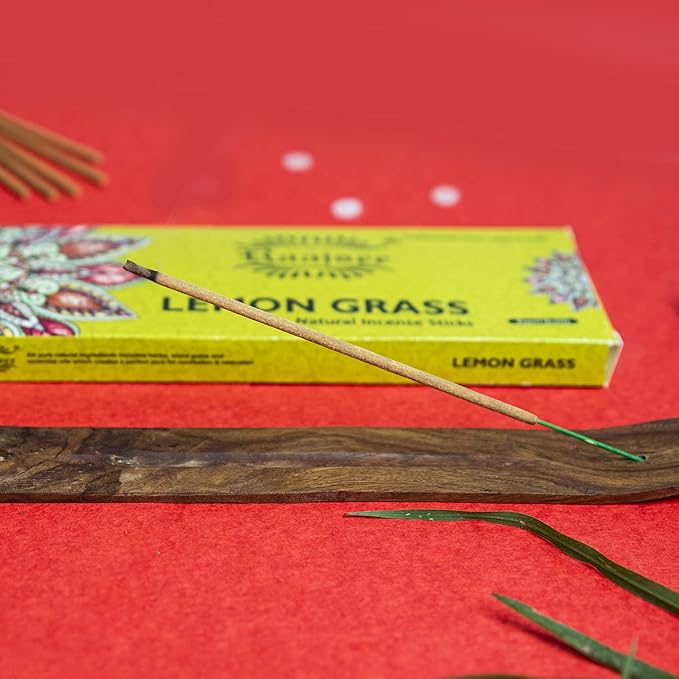 Raajsee Incense Sticks Lemon Grass 100 gm Pack-100% Pure Organic Natural Hand Rolled Free from Chemicals-Perfect for Church, Aromatherapy,Relaxation,Meditation,Positivity & Sensual Therapy