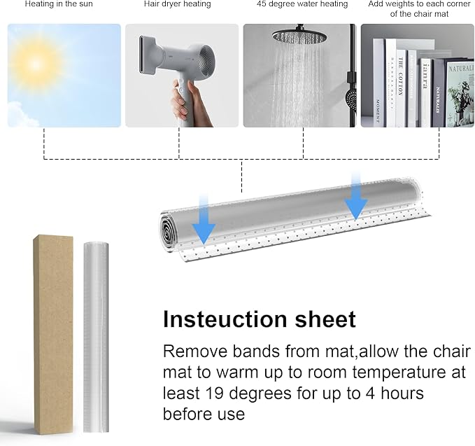 Heavy Duty Chair Mat for Carpet,36"x48",2.2mm,Office Floor Mat for Carpeted Floors,Under Desk Mat for Low Pile Carpet,Mat for Office Chair on Carpet