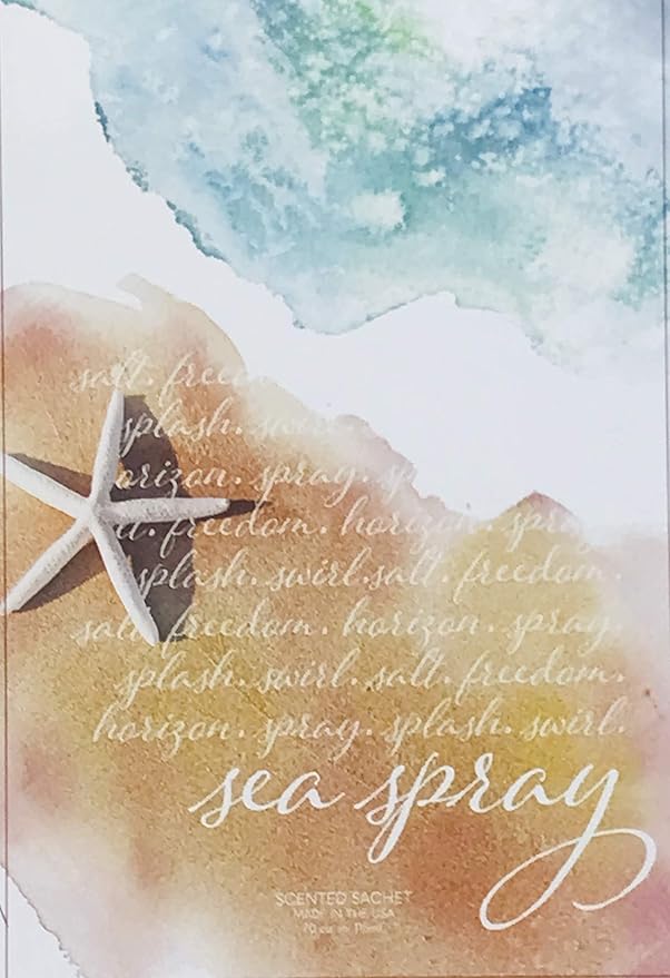 Expressive Scent Heritage Scent Pouches – Perfect Sea Spray Fragrance - Deodorizer for Drawers, Closets, Cars and Bathrooms – Long-Lasting Fresh Scent Sachets (6-Pack)