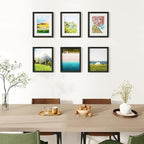 IBUYKE 8x10 Picture Frame,Solid Oak Wood 8x10 Photo Frame with Mat to 5x7,10x8 Picture Frames With Tempered Glass,Tabletop or Wall Mount Display,Home Decor,Black Oak 8 x 10 Frame,UWPF0810B