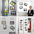 Magnetic Picture Frames for Lockers (4"X6",20 Pack),Magnet Photo Pockets/Greeting Card Holder,Decorations Frame for Home/Office/School/Classroom/Party