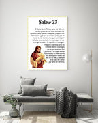 ART Salmo 91 En Español Cuadros Cristianos Para Pared En Español, Psalm 91 Wall Christian Wall Decor In Spanish, Decoraciones Para Cuartos Psalm 91 Wall Decor Framed (Salmo 23, 12x16)