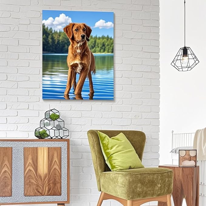 Personalized Photo to Canvas Print - Canvas Prints With Your Photos on Custom Wall Art for Bedroom, Living Room, Wedding Baby Pet Family Picture Framed Wall Art (12 W x 18" H)