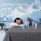 Queen Cooling Comforter with Tencel™ Fill for Hot Sleepers & Night Sweats - Lightweight, Breathable,Double-Sided Cold Blanket All Season Thin Bedding (Grey, Full/Queen 90"x 90")