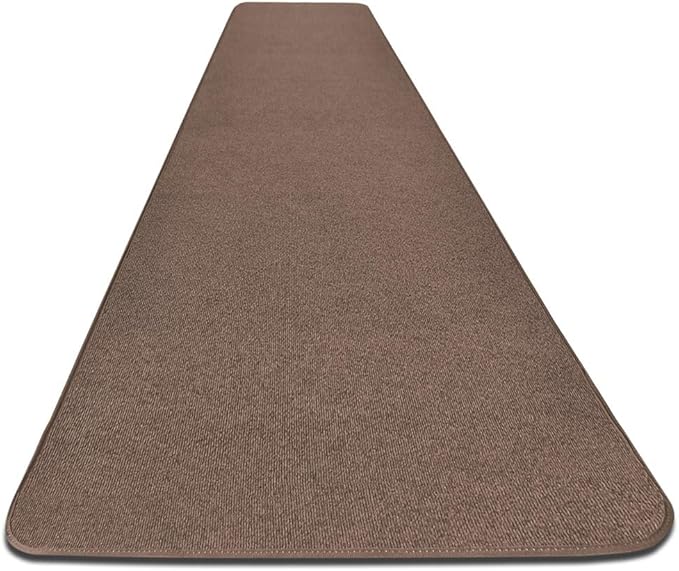 House, Home and More Outdoor Carpet Runner - Brown - 4 Feet x 15 Feet