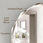 Bathroom Mirrors for Over Sink, Round Frameless Mirrors for Wall, 20x20 Inch Beveled Bathroom Mirror, Bathroom Vanity Circle Mirror for Bedroom Living Room Entryway Home Decor