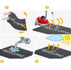 Front Door Mat - Non Slip, Durable Welcome Mat for High Traffic Areas (36"x24" Black)