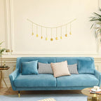 Mkono Moon Phase Wall Hanging Boho Aesthetic Room Decor Metal Moons Garland Hanging Art Bohemian Home Decoration for Girls Room Nursery Bedroom Livingroom Dorm, Ideal, Gold, 50"