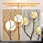 Tree Branch Floor Lamp for Living Room, 3-Light Gothic Moon Branch Floor Lamp, Wood Grain Resin & Metal Base for Farmhouse, Bedroom, Office,Halloween Decor(63")