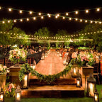 52 Ft LED Outdoor String Lights, Connectable Patio Hanging Light with 15Pcs Waterproof Vintage Edison Bulbs for Backyard Light, Bistro Lights Camping Outdoor Lighting