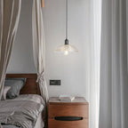 Glass Pendant Light Fixtures - Vintage Pendant Lights Kitchen Island, Hanging Light Fixture for Dining Room, Small Pendant Light for Bedrooms, Black Pendant Lights for Bathroom