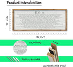 ZZJJHYWGQ Bible Verse Wall Decor Psalm 91 Wall Art 32"×12" Scripture Print Sign for Living Room Home Religious Prayer Room Family Christian Inspirational Quotes Catholic Wall Hanging (Wood)