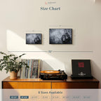 ElephantStock Boxing Gloves Wall Art - Horizontal Framed Canvas - 1-Piece Living Room Wall Decor - Photography Sports Canvas Print - Black and Gray Decor for Wall - 13" X 9"