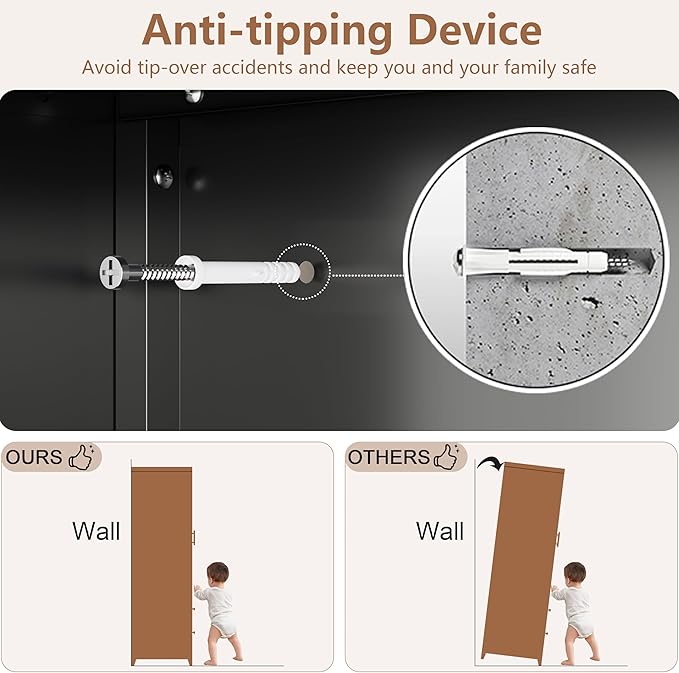 Kitchen Pantry Cabinet, 75" Tall Pantry Cabinet with Three Drawers, Freestanding Food Cupboard with Doors and Shelves, Metal Storage Cabinets for Dining, Living Room, Black, Assembly Required