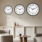 Atomic Wall Clock, Modern 12 Inch Battery Operated Wall Clocks, Analog Clock for Living Room, Office, Home, Bedroom, Kitchen, Bathroom(Black)