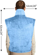 26" x 35" Flannel Neck&Shoulder&Back Heating Pad with 12 Temperature Settings& Countdown Timer,Pain Relief for Back/Neck/Shoulders/Menstrual Pain, Christmas Gifts for Women Men Mom Dad(Light Blue)