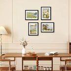 FIXSMITH A4 Picture Frame Set of 2, Black Photo Frame with HD Plexiglass, Display Pictures 6x8 with Mat or 8.3x11.7 Without Mat Multi Picture Frames Collage for Tabletop or Wall Display