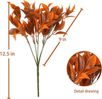 Krissing 36 Bundles Fall Artificial Flowers for Outdoors UV Resistant Faux Fall Outdoor Flowers Fake Fall Plastic Shrubs Plants for Home Garden Porch Autumn Fall Decor