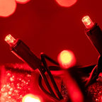 200 Count Red Wide Angle LED Christmas Lights, 66 ft Green Wire UL Certified Commercial Grade 5mm Holiday String Light Set (Red)