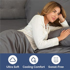 Split King Sheets Set 7 Piece - Includes 4 Pillowcases - Bed Sheets Split King - Soft Hotel Luxury Bedding - Cooling, Cozy & Breathable - 1 Flat & 2 Fitted & 4 Pillowcases w/ Deep Pockets - Dark Grey