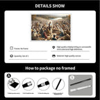 XWNLTEPK Jesus Feeding 5,000 People with Five Loaves and Two Fishes Miracle Mercy Canvas Art Wall Decor Poster Suitable for Bedroom Living Room Relaxation Room Confession Room