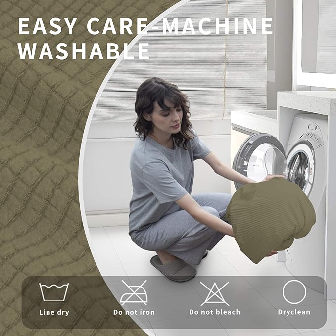 Easy-Going 4 Pieces Oversized Recliner Stretch Sofa Slipcover Sofa Cover Furniture Protector Couch Soft with Elastic Bottom Polyester Spandex Jacquard Fabric Small Checks Khaki,X-Large