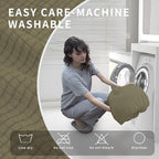 Easy-Going 4 Pieces Oversized Recliner Stretch Sofa Slipcover Sofa Cover Furniture Protector Couch Soft with Elastic Bottom Polyester Spandex Jacquard Fabric Small Checks Khaki,X-Large