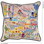 Catstudio Texas Embroidered Decorative Throw Pillow