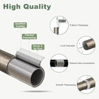 Silver Curtain Rods for Windows 72 to 144 Inch,1'' Diameter Drapery Rods with Leaf Pattern Finials,Boho Adjustable Heavy Duty Curtain Rods Set,36-150'',Retro Silver