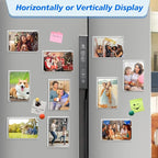 4 Pack Magnetic Picture Frames for Refrigerator 4x6, Acrylic Fridge Magnet Frame, Stylish Clear Framless Photo Frame for Home, Office, School Locker Display