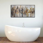 New York City Wall Art -Framed Modern Abstract Wall Art for Living Room, Office & Bedroom Cityscape & Paintings for Bedroom brooklyn bridge Pictures Wall Decor Chicago Artwork for Walls 20×40IN