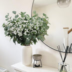 5pcs Eucalyptus Stems & 6pcs Babys Breath Artificial Flowers Faux Greenery Bouquets for Wedding Table Centerpiece Home Decor