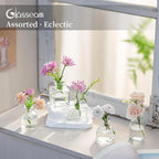 Glasseam Bud Vases in Bulk 40: Clear Glass Vases for Centerpieces Cute Mini Small Vases for Flowers Decorative Tiny Centerpiece Decor for Table Wedding Party Dining Room Decoration