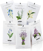 MYARO 12 Pcs Scented Sachets for Drawer and Closet, Long-Lasting Sachets Bags Air Freshener, Potpourri Bags 6 Fresh Scents - Lavender, Linen, Lilac, Eucalyptus Mint, Lemon Verbena, White Champaca