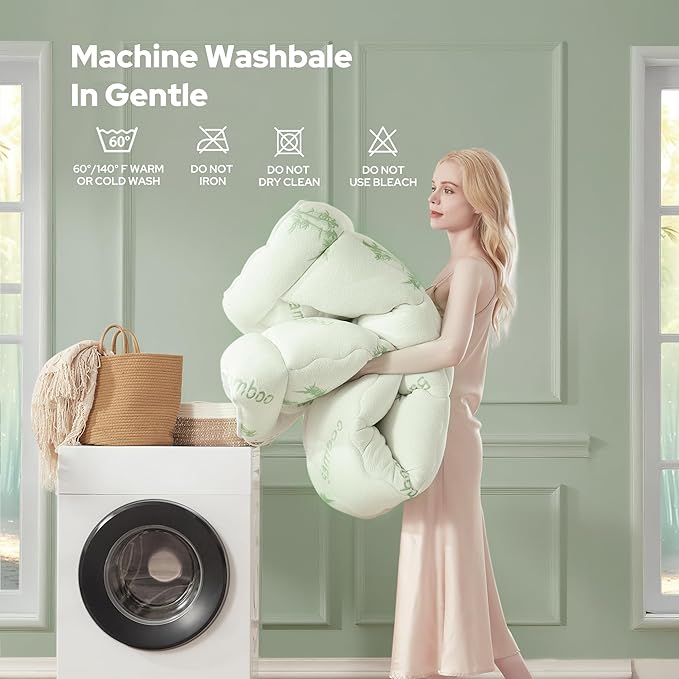 BEDLORE Full Size Mattress Topper Viscose Derived from Bamboo, Thick Pillow Top Mattress Pad with Stretchable Pockets for 6"-15" Mattress, Breathable Mattress Topper for Back Pain Relief