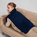 26" x 35" Flannel Neck&Shoulder&Back Heating Pad with 12 Temperature Settings&Countdown Timer, Pain Relief for Back/Neck/Shoulders/Menstrual Pain, Christmas Gifts for Women Men Mom Dad(Navy Blue)