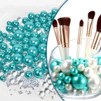 200 PCS Lake Blue Vase Fillers, Pearls Bead for Centerpieces Vases, 10/14/20 MM No Hole Beads, Fake Pearls for Wedding Birthday Anniversary Theme Party Table Centerpieces Decor