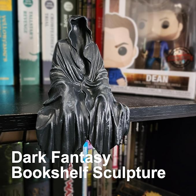 5.1 Inch Resin Tabletop Gothic Decor Sitting Statue, Resin Statue Gothic Decor, Fits On Sturdy Shelf and Has A Cool Mystic Look(2PCS)