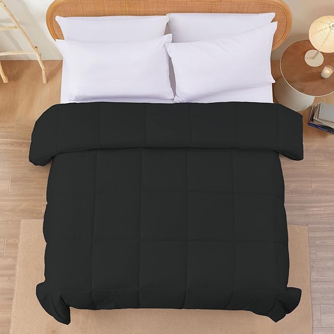 Modern Threads Down Alternative Reversible Comforter Black/Silver King