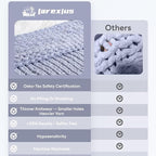 Chunky Knit Blanket - Luxury Soft Cozy 60 * 80 Throw Blanket,100% Woven Blanket Rope Knot Throw Blanket for Couch, Sofa, Home Decor, Gift - Machine Washable（Grey）