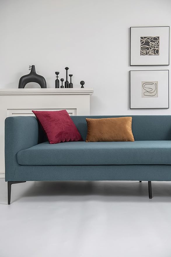 Decorative Pillow Covers 20x20 Burgundy: 2 Pack Cozy Soft Velvet Square Throw Pillow Cases for Farmhouse Home Decor