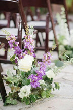 Purple Delphinium Artificial Flowers 29.5" with Clematis Greenery 8PCS Long Stem Flowers for Tall Vase Purple Silk Flowers for Faux Flowers Arrangement Home Party Wedding Decor