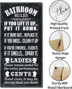 Rustic Bathroom Decor, Western Bathroom Decor, Funny Bathroom Signs Wall Decor, Bathroom Decor, Farmhouse Bathroom Decor, Country Bathroom Decor, Bathroom Signs, Bathroom Rules Wall Décor A1