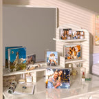 Acrylic Picture Frame, 2pack 8x10 Inch Photo Double-Sided Frames, Magnetic 12+12MM Thickness Picture Frame Clear Photo Frame Stand, Double-Sided Acrylic Frame Stand (2pack 8x10)