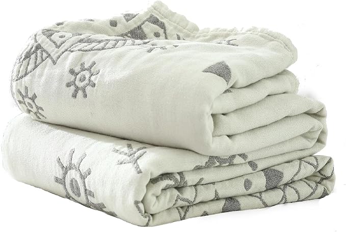 MSGKV Woven Boho Throw Blanket for Couch 100% Cotton Blankets,Versatile KnitWoven Blanket, Super Soft Warm & Decorative Blanket for Chair Bed Sofa and Living Room, 60''Wx 80''L