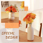 White Ceramic Vase Set of 9, Boho Ceramic Vase in Bulk, Small Vases Set for Home Decor, Modern Minimalist Farmhouse White Bud Vases for Shelf Decor, Table, Bookshelf