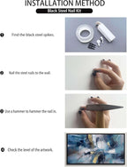 DUNHUANG ART Nordic Luxury Abstract Gold Canvas Wall Art - Modern Graffiti Design for Living Room, Bedroom, Office - Framed, Ready to Hang 24"x48"