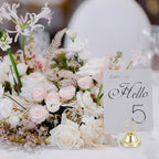 PATIKIL 12 Pack 1.57 Inch Table Number Holders, Weighted Base Place Card Holders Picture Stand Photo Sign Clips for Wedding Reception Restaurants, Black