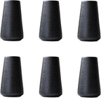 Modern Black 5.9'' Ceramic Vase Set of 6 for Living Room Bedroom Minimalist Flower Vases for Home Decor Office Centerpieces Fireplace Nordic Style Gift for Fake Plant 6 Pack Decoration